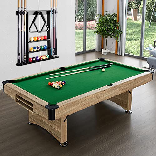 Moyansuper Pool Stick Holder Solid Wood Cue Stick Holder Billiard Cue Racks Holds Billiards Accessories For Billiard Room,Bar Room,Game Room (Black) #TOP6