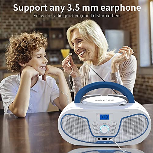 DAB+ Radio Boombox Tragbare CD Player - Bluetooth/UKW Radio/USB Eingang/AUX-IN, Fernbedienung, 2 x 2Watt RMS Stereo… - Image 7