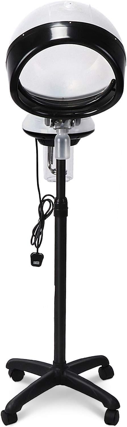 SWEETPEA®Professional Hair Steamer Adjustable Hooded Hair Color Conditioning Steamer Hair Care Treatment with Rolling Stand Base and Time Control for Home Salon Beauty SPA Use BLACK & WHITE-NW-HS-image-11