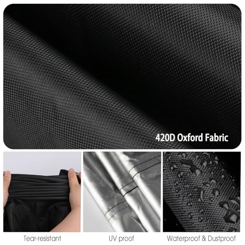 Image of Folding Chair Rack Cover for VEVOR L-Shape, Waterproof Chair Cart Cover, Folding Chairs Storage Dolly Chairs Holder Covers- 43 inch L x 21 inch W x 43 inch H