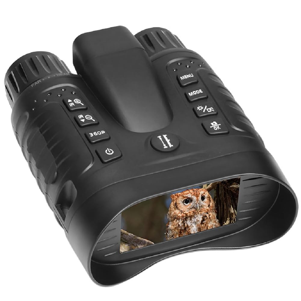 Binocolo da Caccia con Telemetro Integrato, Grande Schermo da 3,2 Pollici, Visione Notturna Digitale 4K.