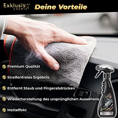 Exklusiv Chemie® Cockpit Cleaner Mat Effect | Cockpit Care Car | Reinigt en verzorgt dashboard en kunststof oppervlakken… - Image 7