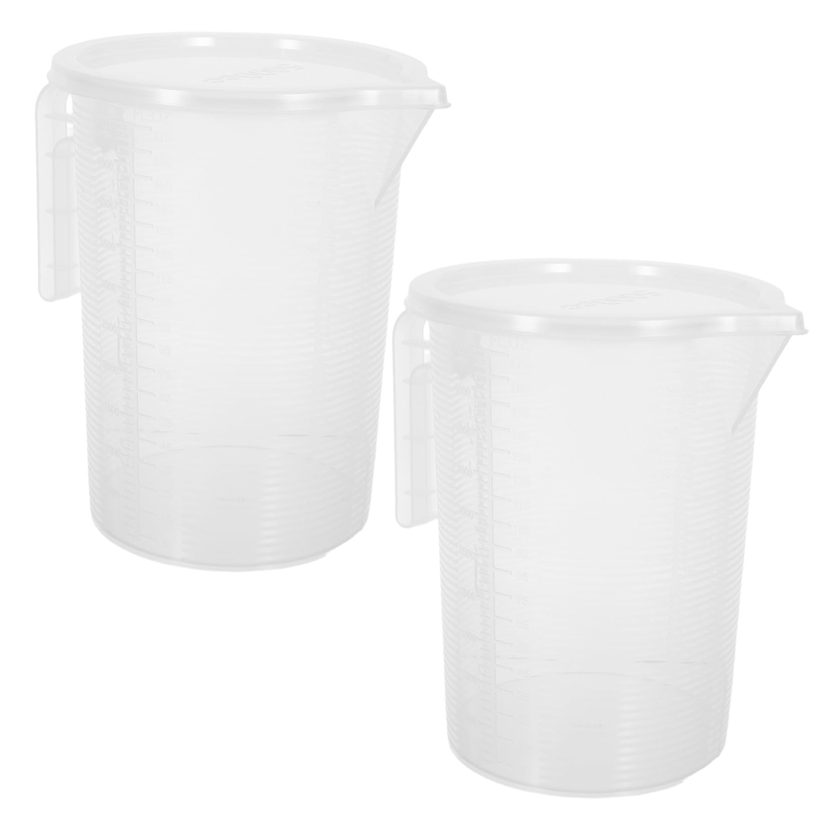 Gatuida 2pezzi Misurino Trasparente con Coperchio Plastica Pp Brocca Graduata per Misurazioni Precise di Liquidi Adatta Bevande Calde e Fredde