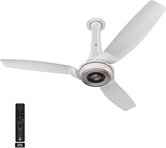 NNEX by BAJAJ Dryft A95 BLDC IOT 1200MM Premium Ceiling Fan | 20% Higher Air Thrust | WiFi | Remote | Works with NEX app, Alexa & Google | 41W 5 Star PeakTorq™ BLDC | Energy Saving 【Classic White】