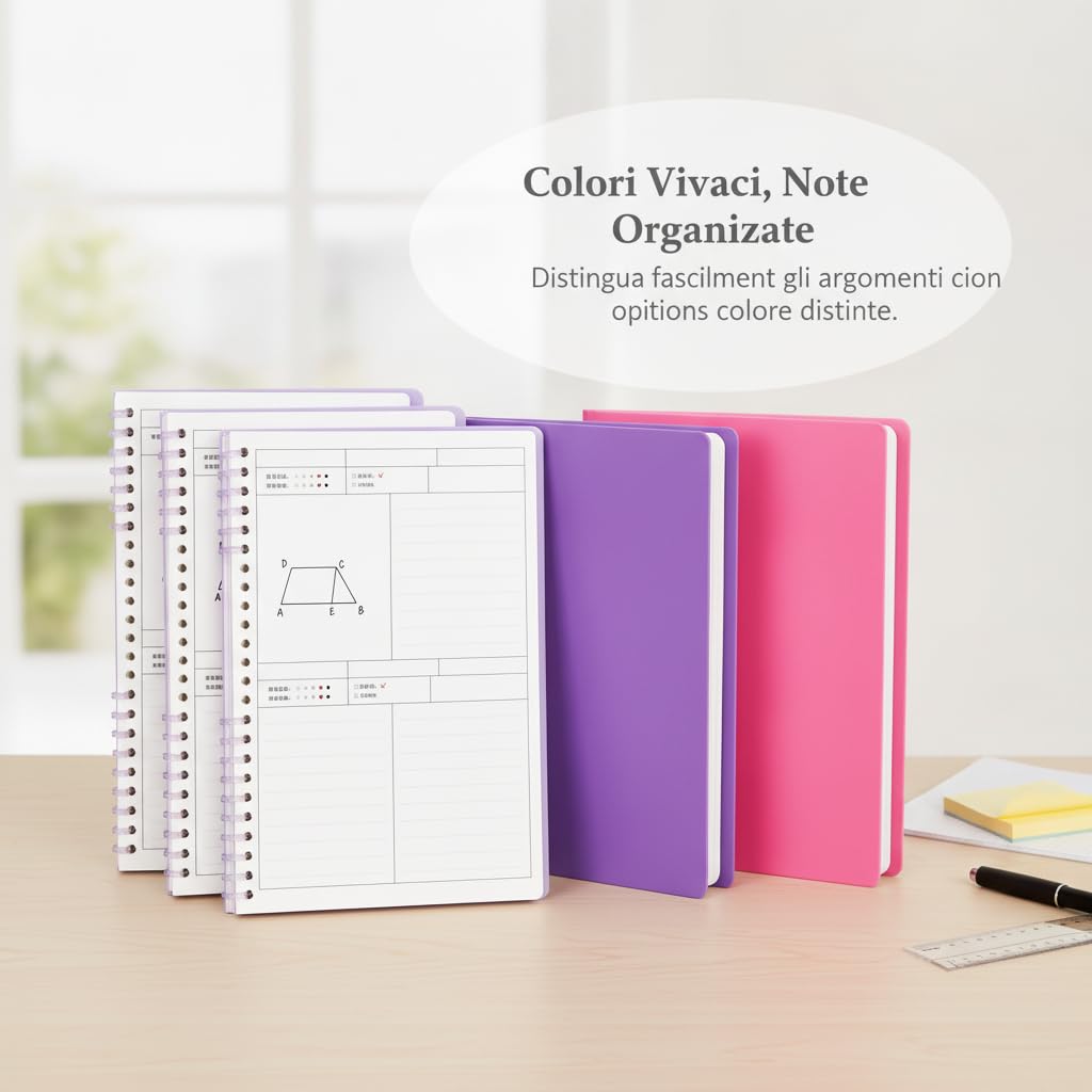 Cahier à Spirale, Couverture souple en plastique, notes | ssin - journalisation, papier 70 g/, ouverture à plat, pour, style to 4, size to 4
