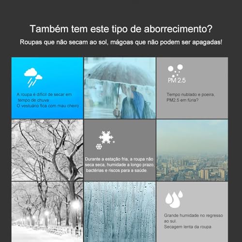 Secadora de roupas interna pequena de camada dupla 220V - capacidade de 15 kg, tempo de 180 minutos,