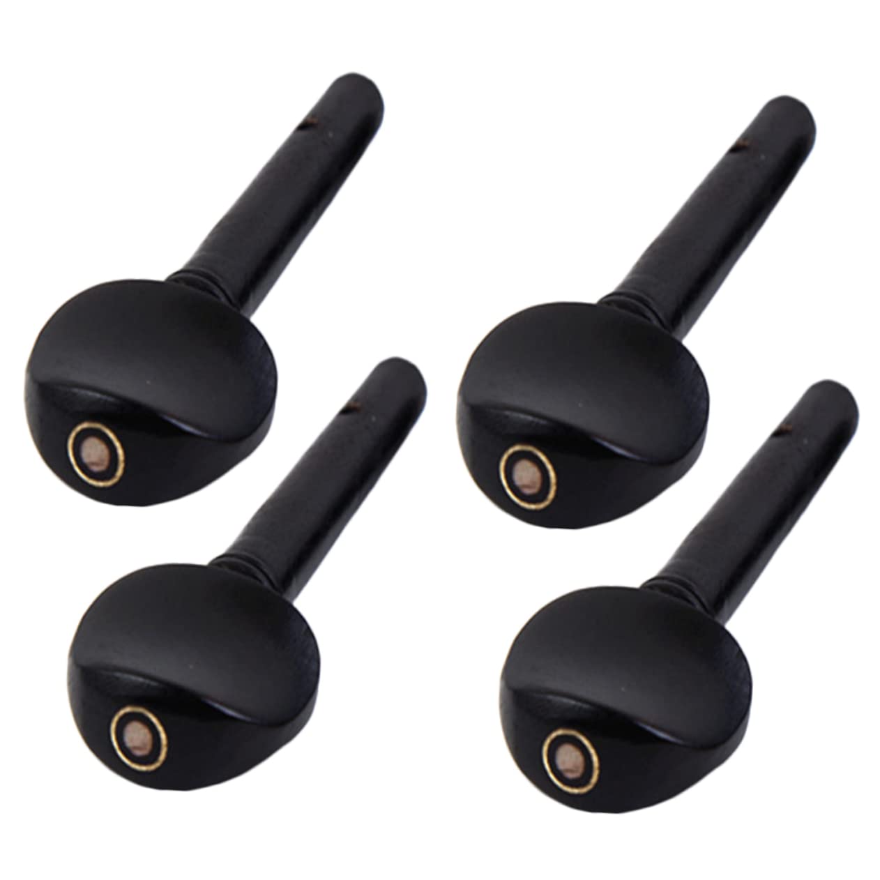 GALPADA 4Pcs Ebony Violin Tuning Pegs Replacement with Fish Eye Inlay Durable String Instrument Accessories for Enhanced Performance and String Tension