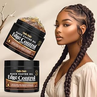 Edge Control Gel for 4C Hair Braiding Hair Gel Firm Hold, Hair Styling Wax Non-Greasy No Flaking (Edge Control Gel 4.2 Oz)