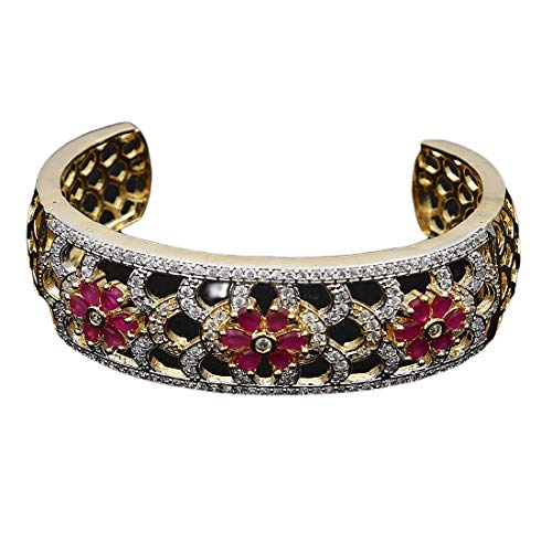 Circonita rosa en pera y rubí de cobre chapado en oro para tus noches de gala