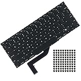 US Keyboard with Flex Cable + Screw Kit 661-8311 661-02536 Replacement for MacBook Pro Retina 15' A1398 (Mid 2012- Mid 2015)
