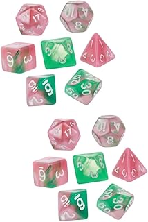 TOYANDONA 14 Pçs Dados Facetados Dados De Jogo Dados Multifacetados Dados De Jogo Padrão Mini Brinquedo Brinquedos Vintage Conjunto De Cristal Dados De Poliedro Dados De Entretenimento