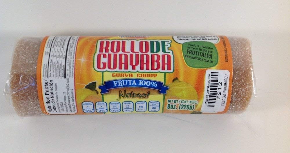 Guava Roll Candy - Dulce Rollo De Guayaba 8 oz (Pack of 1) Authentic Mexican Candy with Free Chocolate Kinder Bar Included