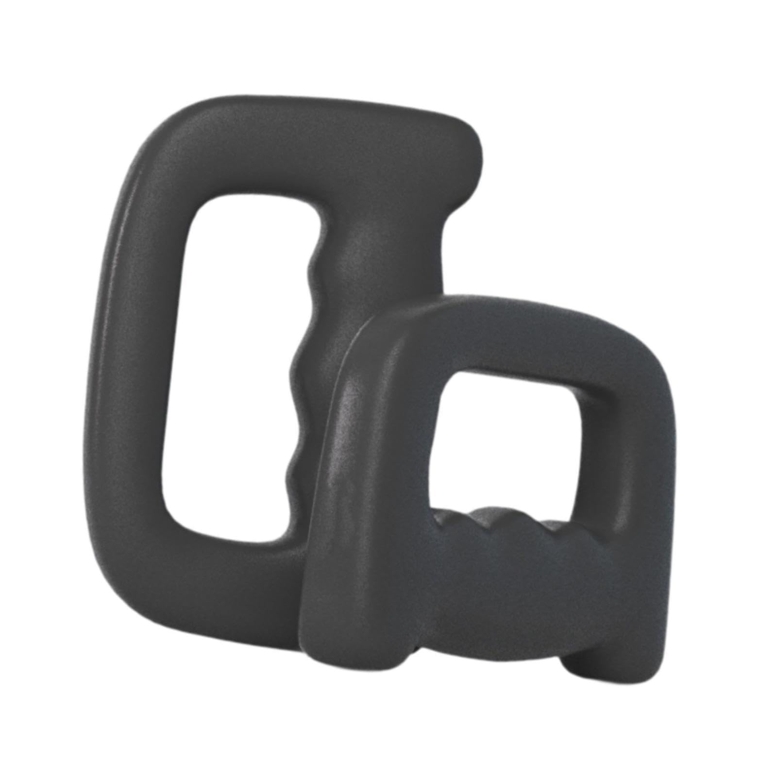 2 Pezzi Manubri Fitness Portatili Design Sagomata Realizzati in Ghisa Nonslip Ideali per Allenamento Braccia Schiena Spalle Curl Utilizzabili I, Nero 1.5 Kg