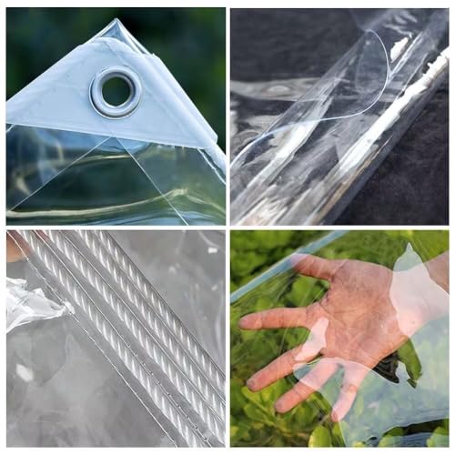 Bâche en PVC transparente anti-pluie pour abri extérieur robuste - 5