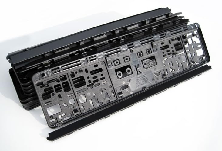 50 X PORTATARGA universale della targa di immatricolazione 530 mm Nero