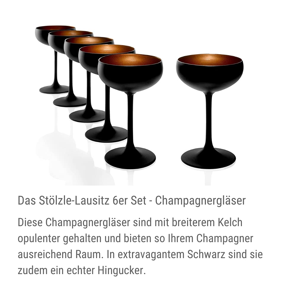 Stölzle Lausitz Elements - Cuenco para champán (cristal, 6 unidades, 1 unidad)