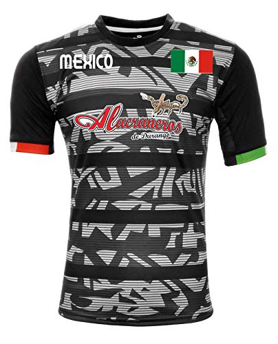 Jersey Mexico Alacraneros de Durango 100% Polyester Black/Grey Made in Mexico miniatura 1