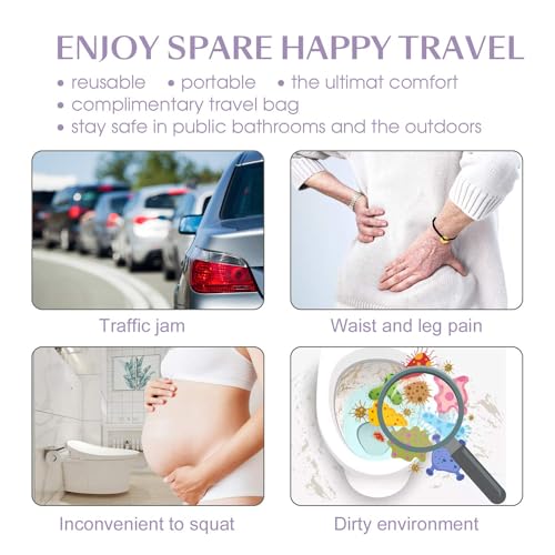 Travel Female Urination Device – 2 Pack Reusable Silicone Portable Lady Urinal Pee Funnel Pee Urine Cups Standing Up Camping Outdoor Drawstring Discreet Carry Bag