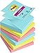 Post-it Super Sticky Z-Notes, Cosmic Collection, 76 mm x 76 mm, 6 Blöcke à 90 Blatt