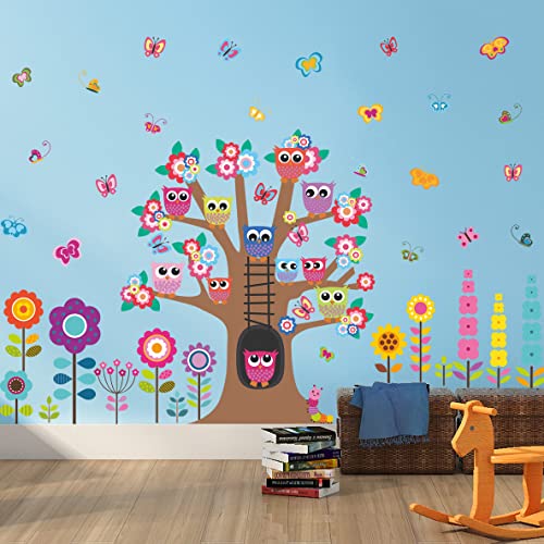 Vinilos decorativos Brown Tree Flowers 2 piezas