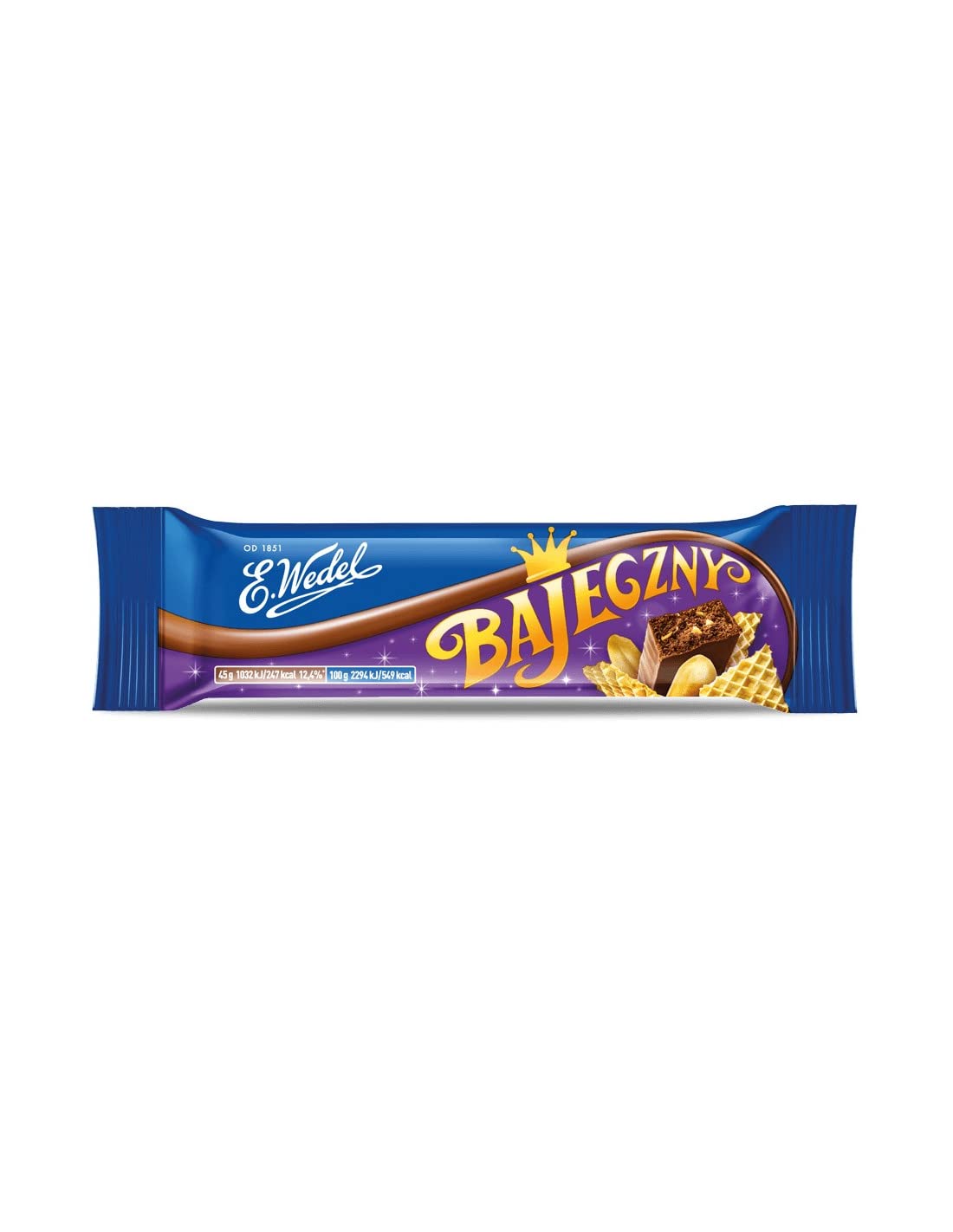 45 G BARRITA DE CACAHUETE CON BARQUILLO BAJECZNY WEDEL - CAJA DE 24 UNIDADES