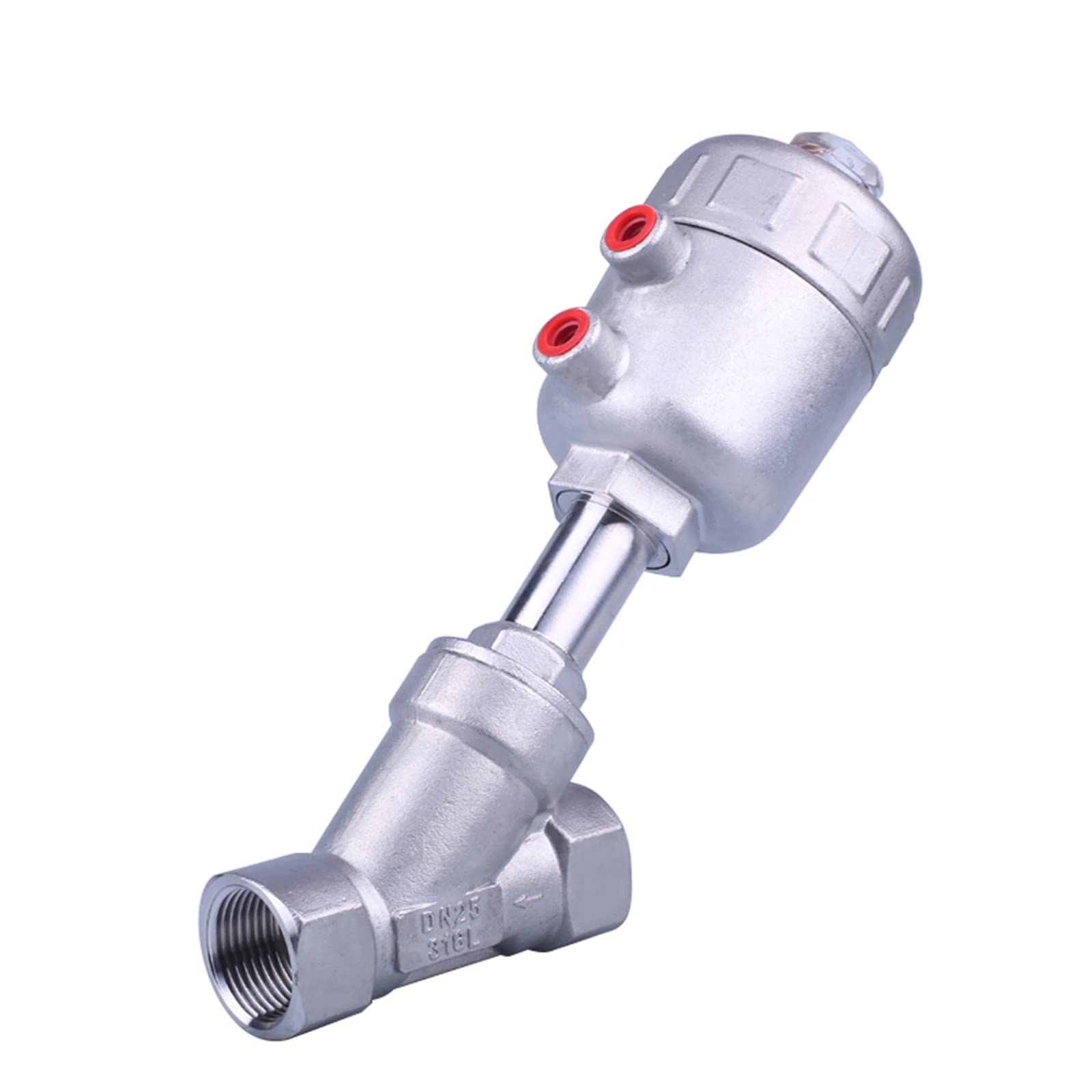 JNVFTCUX DN Series High Temperature And Corrosion Steam Pneumatic Valve Y Type Internal Thread Angle(DN40 Stainless steel)