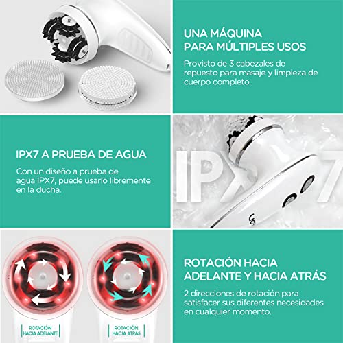 VOYOR-Masajeador-Anticelulitico-Electrico-Celulitis-Masajeador-Set-Masajeador-Celulitis-para-Rostro-Mano-Brazo-Cuello-Pie-Cuerpo-3-Cabezas-Muti-funcionales-Impermeable-IPX7-Sin-Cable-Recargable
