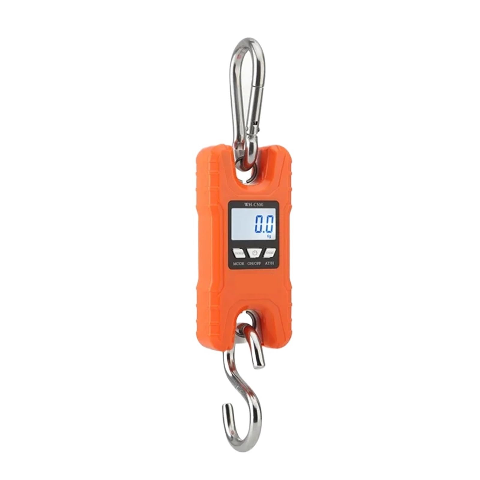 Kongmm 500Kg Orange Digital Crane Scale, 500Kg Crane Scale Lcd Luggage Scale Heavy Duty Hanging Hook Scales Stainless Steel(500Kg Orange)