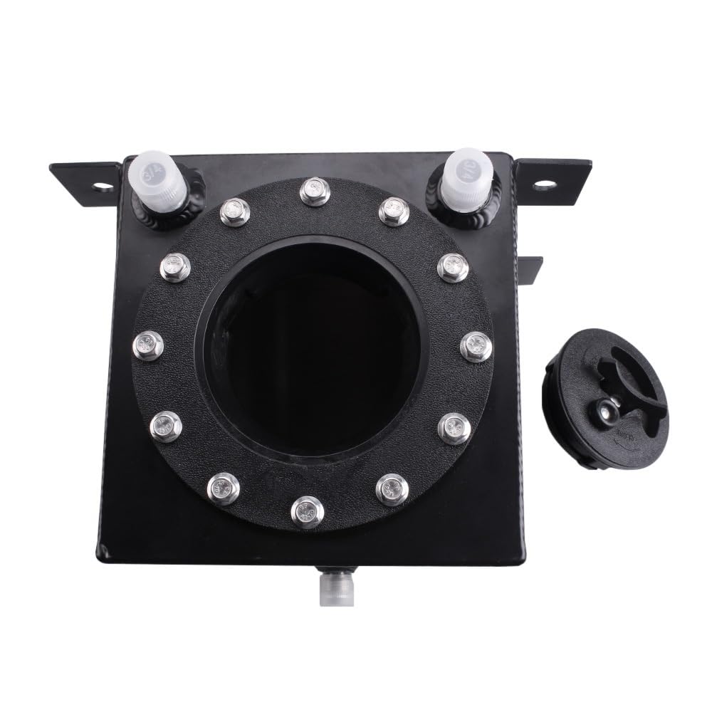 1 galon 4L aluminiowy zbiornik ogniwa paliwowego Race Drift Zbiornik wyrównawczy paliwa bez czujnika poziomu RS-OCC046 Zbiornik Wspomagania Do Samochodu(Black)