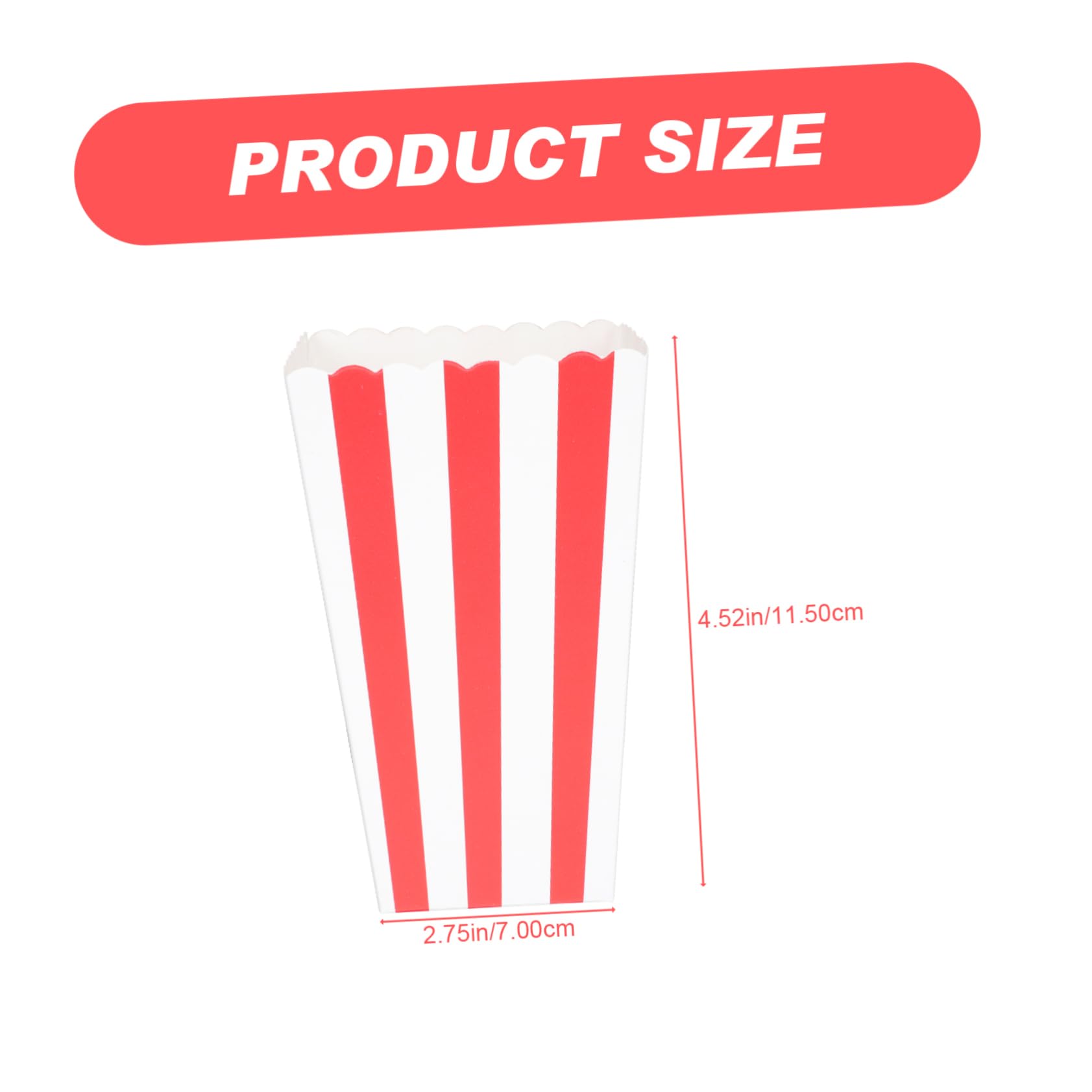 STOBAZA Colorful Popcorn Boxes French Fries Box Movie Night Popcorn Containers Unique Shape