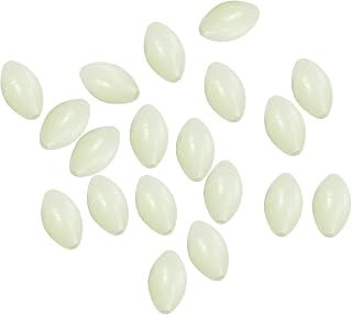 PATIKIL 10x6mm Luminosas Pesca Cuentas, 200uds Plástico Brillante Pesca Cebo Huevos Aparejo Cuenta Aparejo Herramienta Ovalada, Blanco