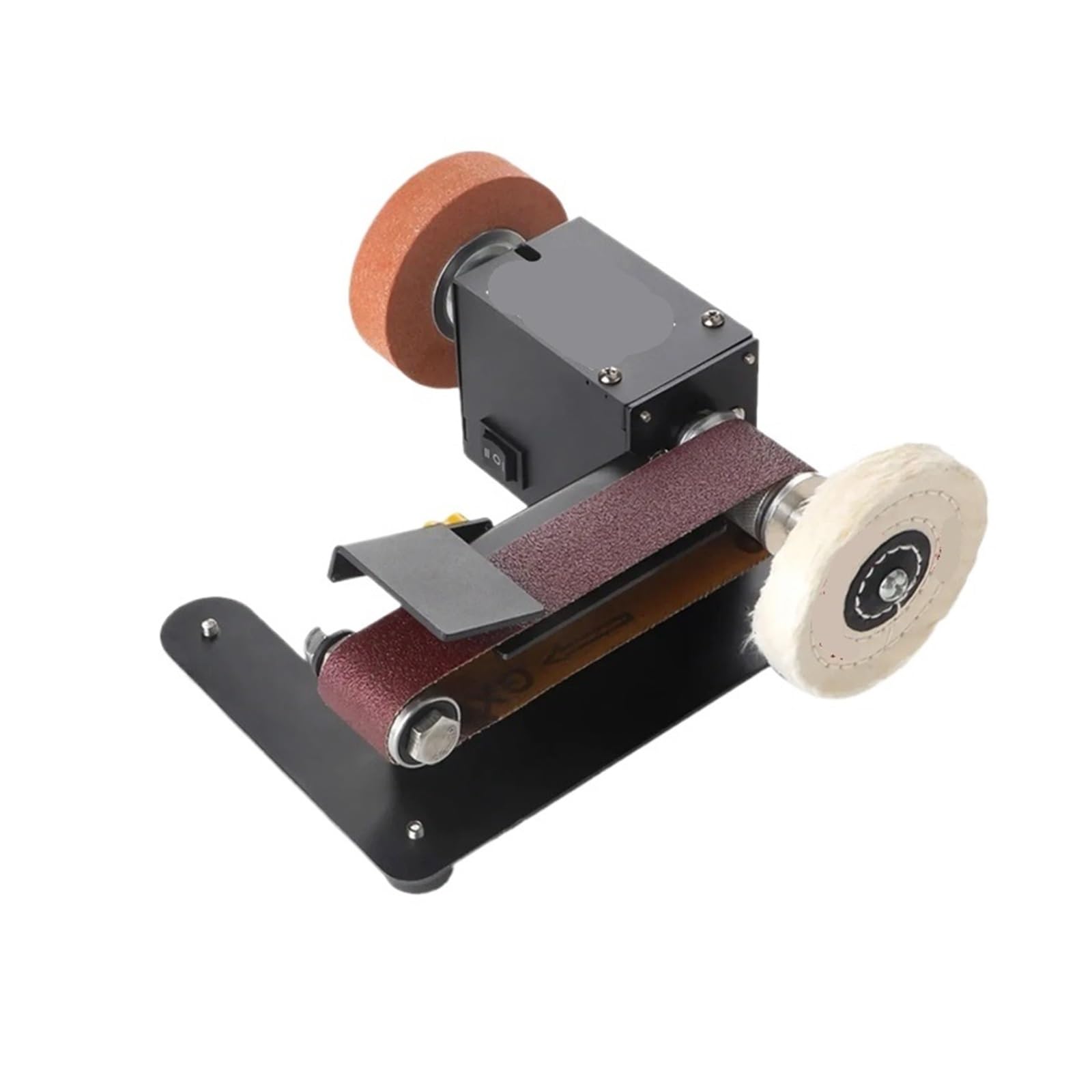 Csdasw Nero Stand Belt Sander, Stationary Grinder Adjustable Angle Electric Belt Sander With Sanding Belts Jewellery Diy(3)