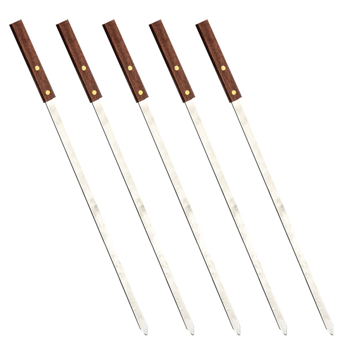 5 pezzi bastoncini per grigliare spiedini per grigliare in metallo carne gamberetti grigliare spiedini per kabob spiedini per grigliare spiedini per grigliare barbecuecarne bastoncino spiedino per b