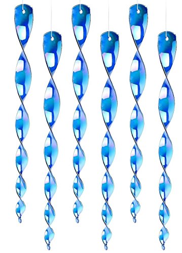 Preisvergleich Produktbild ANISTA / reflektierende Windspirale / Blau zur Vogelabwehr Vogelschreck und zur Dekoration für Balkon und Garten (24)