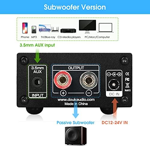Nobsound 100W Subwoofer Mono Channel Digital Power Amplifier Audio Mini Amp (Subwoofer, Black)