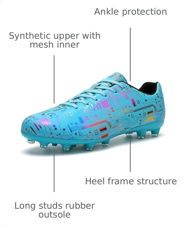 Image of Women's Men's Soccer Cleats Training Shoes | Women's men's AG Sports Soccer Cleats ,Training Shoes, Non-Slip football shoes,long studs soccer shoes