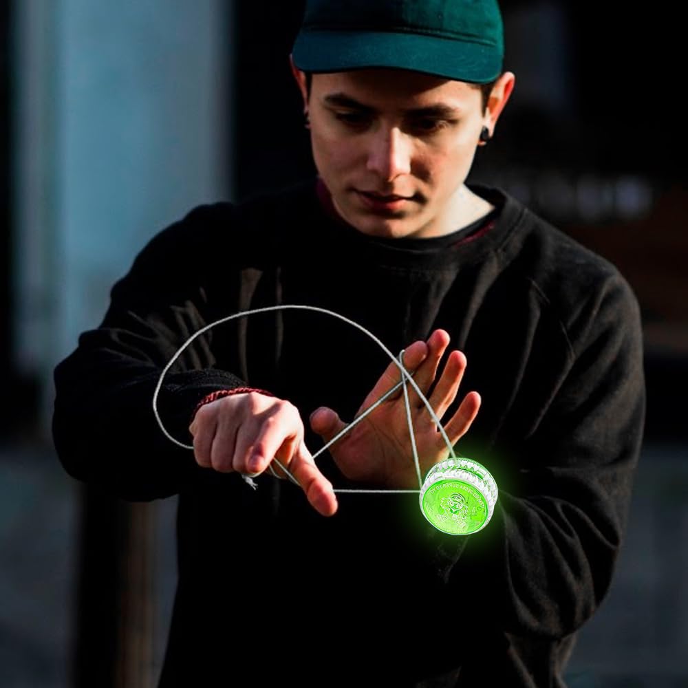 15 pièces Jouets Yoyo LED, Yo-Yo Réactif en Plastique, Yoyo de Lumière LED, Yoyo Professionnel, pour Débutant Faveurs de Fête d'anniversaire