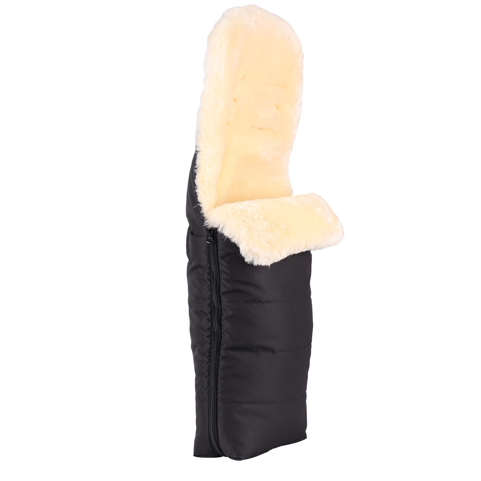 Saco de piel de cordero para cochecito de bebé, saco para cochecito de bebé, saco para cochecito de bebé, resistente al viento y al agua, termorregulador, cremallera completa, 95 x 40 cm,