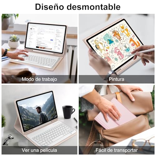 Funda con teclado para Samsung Galaxy Tab S10 FE+ 13.1 Bluetooth magnético español 7