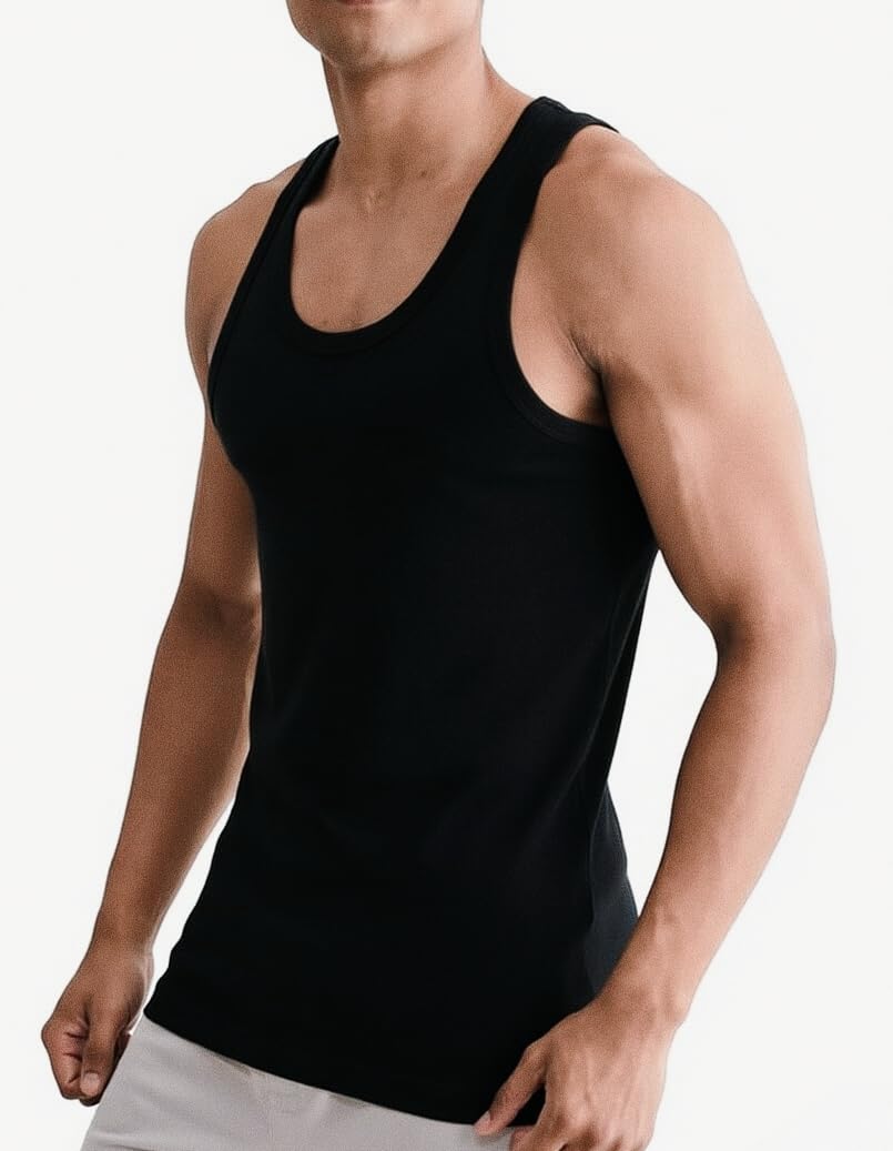 furrr Men's Gym Vest for Bodybuilding | Solid Workout Vest for Muscle Training, Sleeveless Fitness T-Shirt-picture-26