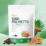 VivoNu Saw Palmetto - 4000 mg, huile de pépins de citrouille - soutient la santé de la Prostate, soulage les problèmes de miction, soutient la croissance des cheveux, 240 unité