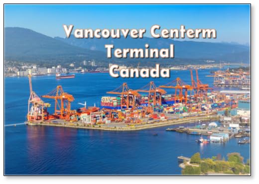 Vancouver Centerm Terminal, Design 1, Fridge Magnet