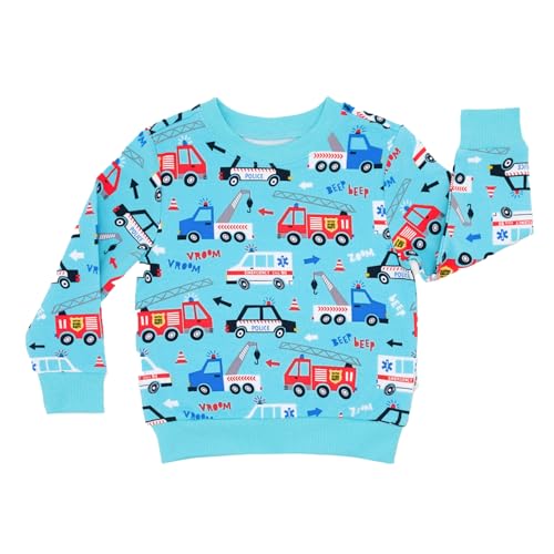 Little Sleepies Long Sleeve Crewneck Sweatshirt for Boys, Viscose from Bamboo