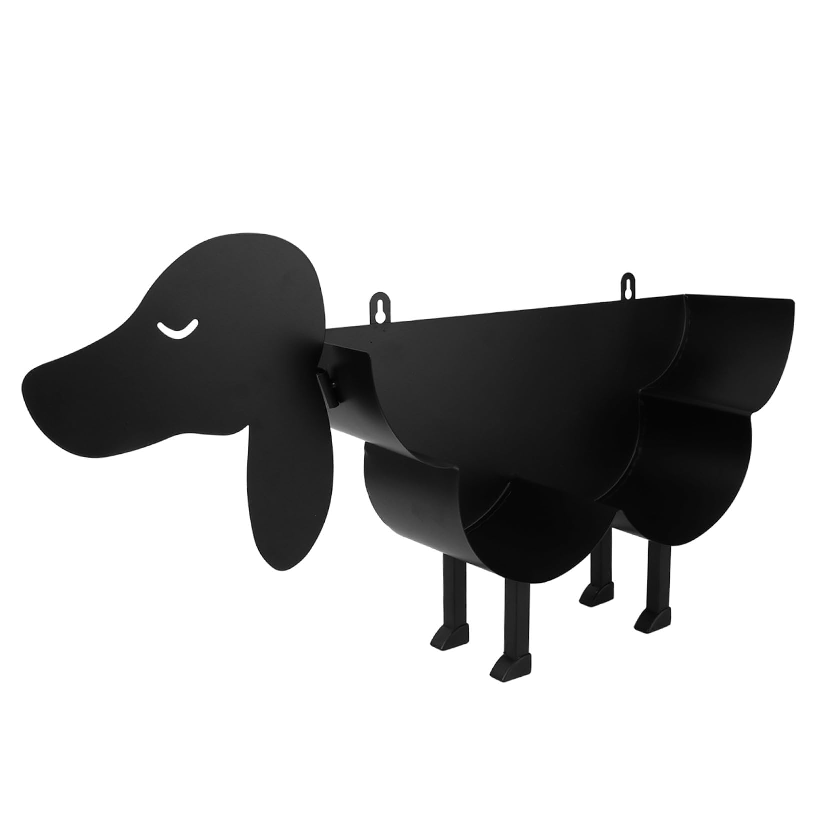 HOMSFOU Portarrollos Diseño de Perro de Hierro Negro de Papel Higiénico Soporte Vertical Base Estable, para Baño de Hotel