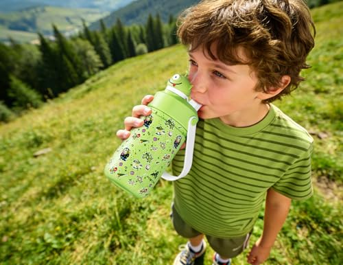 POWCAN 12 oz Insulated Water Bottle for School 2-in-1 Straw Spout Lid - 7.69 - 10.44 w/ Code + 50% Off Code 2FHALUU6 - image 7