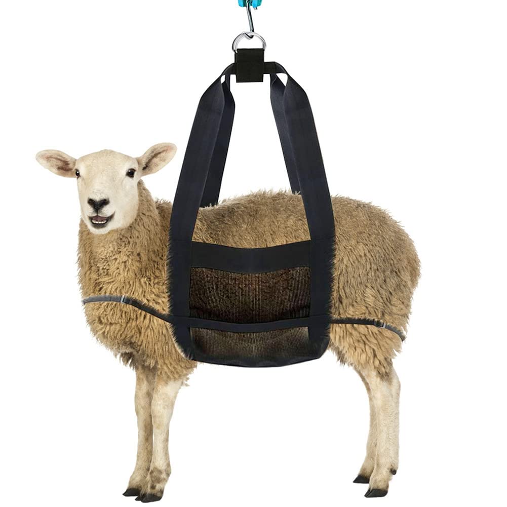 1 sac de pesée en nylon noir pour bétail, veau cochon, , animal