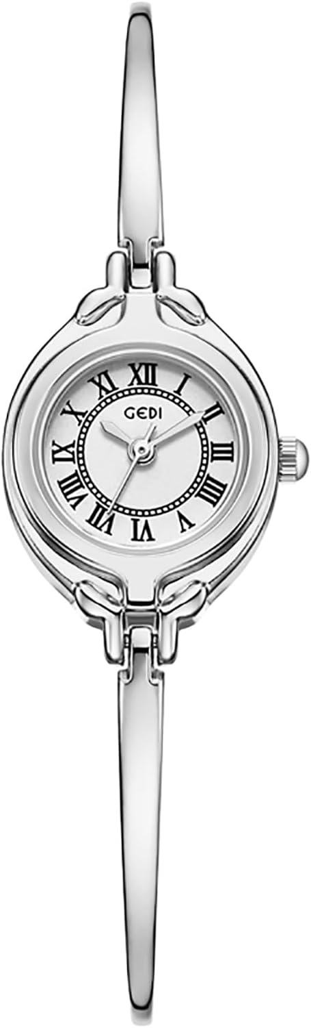 Classic Vintage Bangle-Style Women's Watch with Small Dial and Thin Strap Elegant Dress Analog Ladies Wristwatch Fashion Waterproof Quartz Women Watch