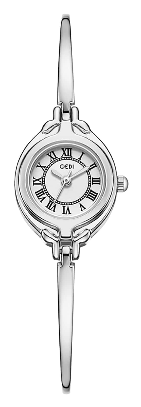 Gosasa Elegant Dress Women's Small Dial Bangle Quartz Watch with Thin Strap Classic Vintage Style, Dainty Small Dial, Bangle-Style Slim Band, Lightweight Design, 30M Water Resistant for Everyday Wear