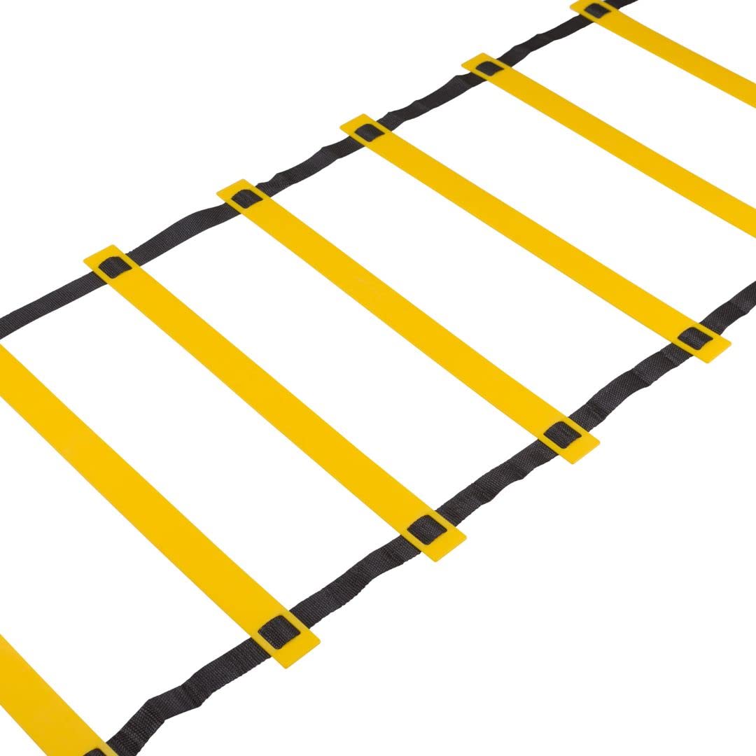 SportEvo Speed Agility Ladder 4m/6m Adjustable for Fitness & Exercise with Carry Bag