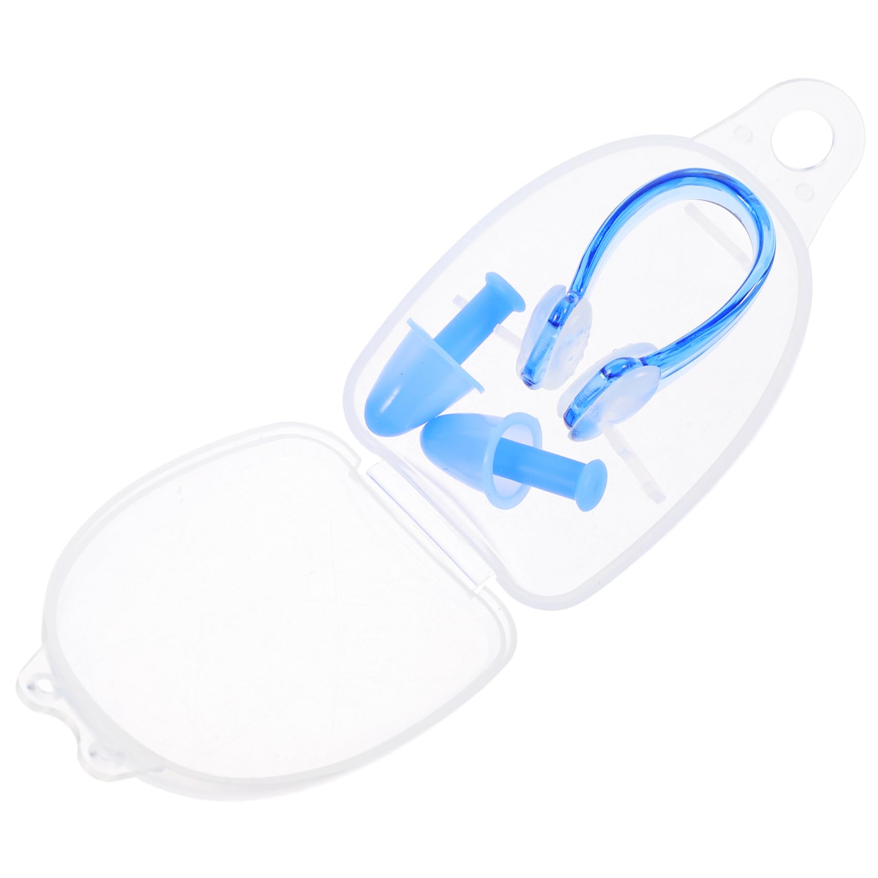 GRIRIW Practical Swimming Nose Clip for Adults Lightweight Comfortable Swimming Gear Leak Design Light Blue